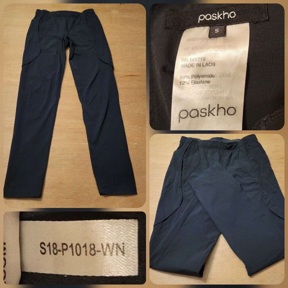 Paskho Pant S Women Black Relaxed Travel Drawstring Comfort Stretch S18-P1018
